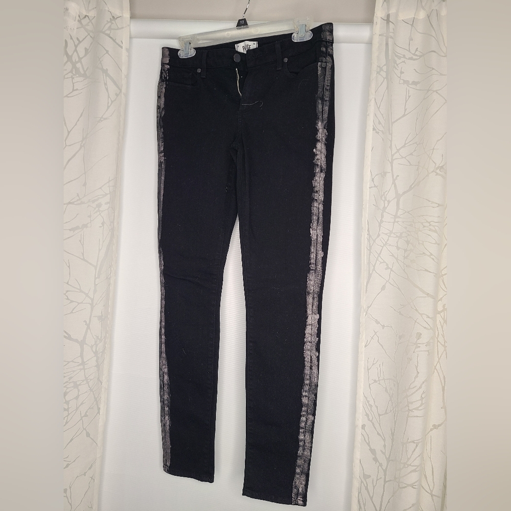 Women's Black Jeans with Silver Accents